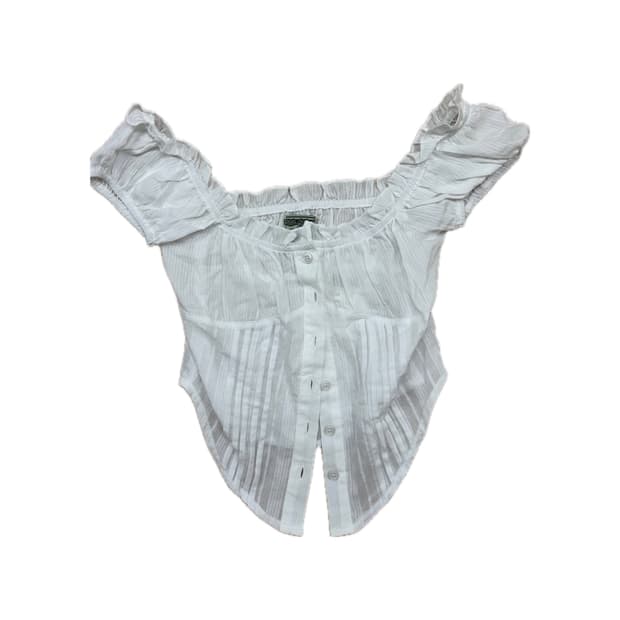 플리즈노팔로우 신디 셔츠탑 화이트 S (택 달린 새 상품)