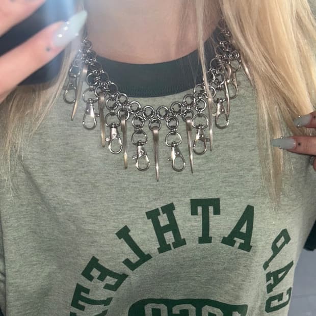 마지막 재고💙💙 fork tip chainmail choker