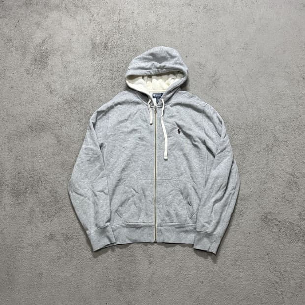 폴로 랄프로렌 그레이 후드집업 레드포니 L