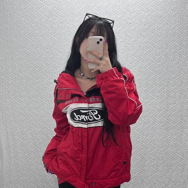 푸부 FUBU 올드스쿨 레이싱 바람막이 후드 자켓 L C07050