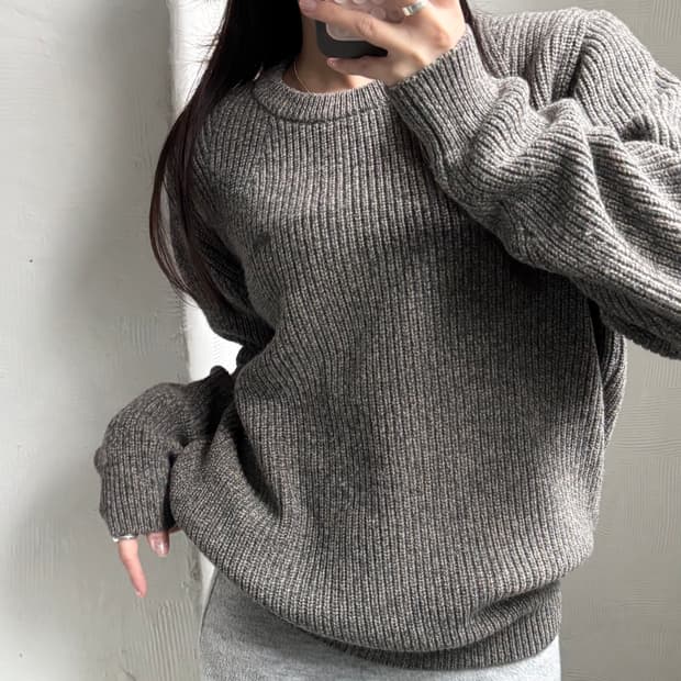 Lacoste 라코스테 브라운 라운드넥 니트