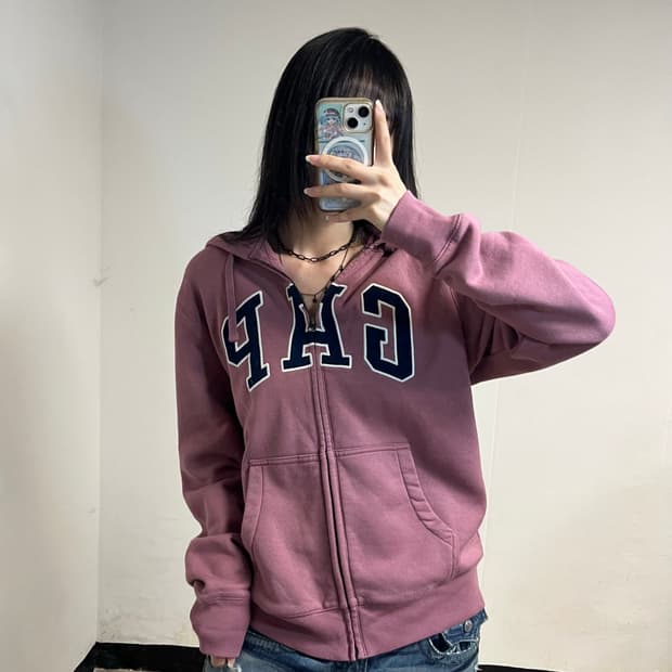 GAP Muted Pink Zip Hoodie