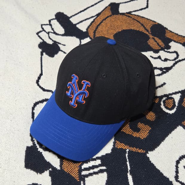 엠엘비 뉴욕 메츠 블랙 아구 모자 볼캡