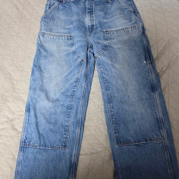 [38X32] 00s 칼하트 더블니 B73 DST 데님팬츠 굿컨디B-11