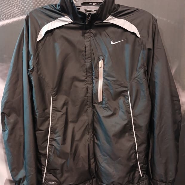 나이키 블랙그레이 스우시 바람막이 자켓