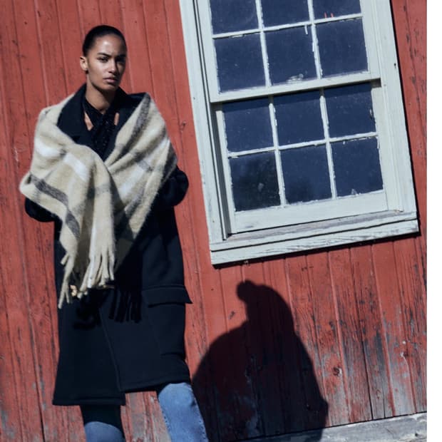 자라 프린지 체크머플러