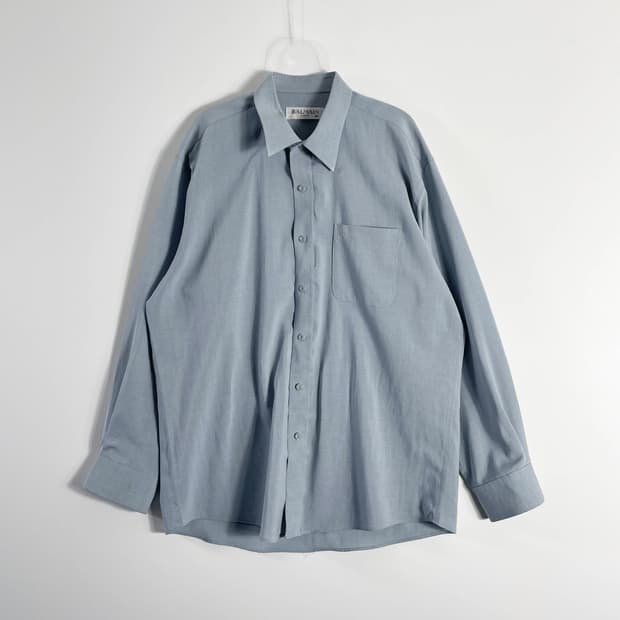 D2 발망(Balmain) 블루 드레스 셔츠 100-105사이즈