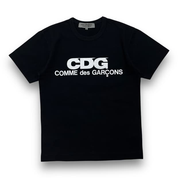 꼼데 가르송 CDG 로고 슬림 다크 티셔츠 (S)