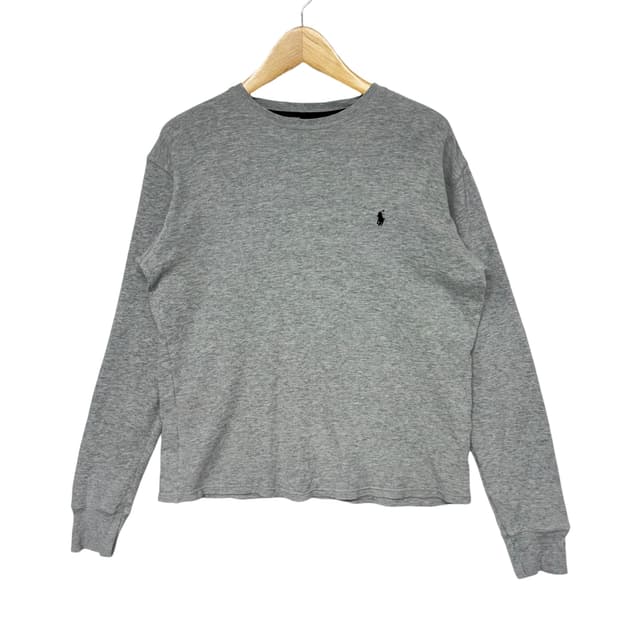 폴로 라운드 와플 긴팔티