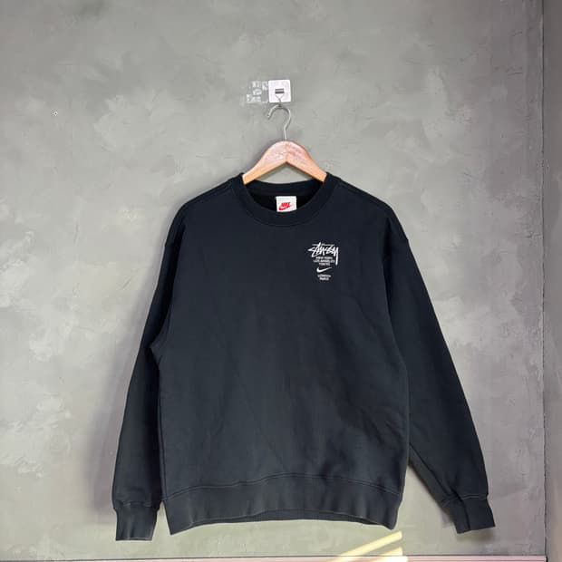 나이키 x 스투시 NRG ZR 맨투맨 블랙