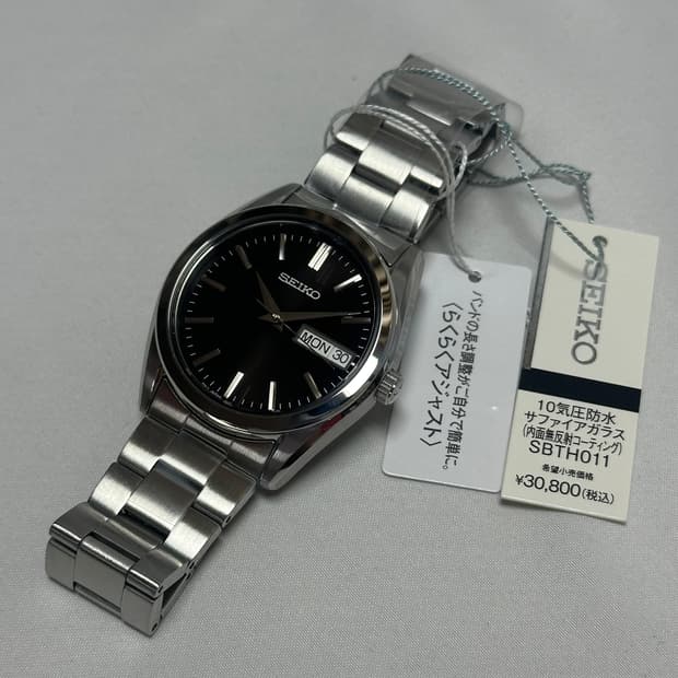 세이코 SBTH011 블랙 손목 시계 메탈밴드 새제품