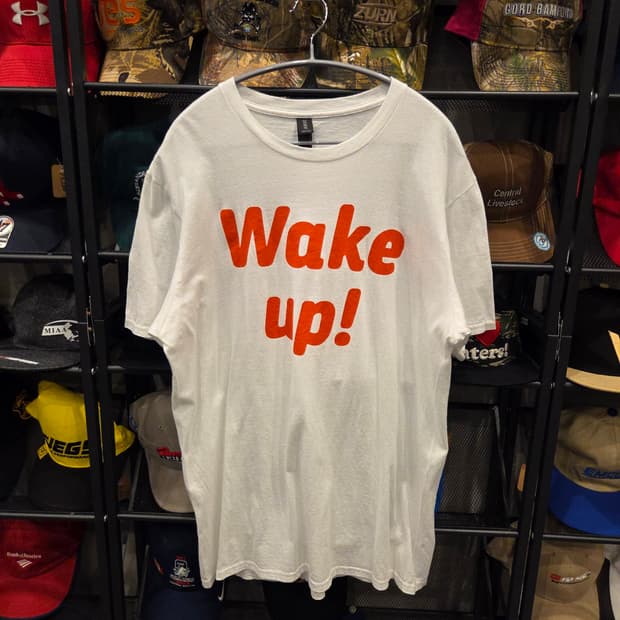 [L]USA 빈티지 티셔츠 깔끔한 흰티 /wake up