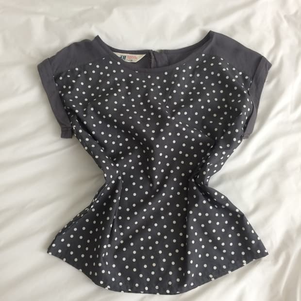 H&M 도트 티셔츠 모리걸 🪽