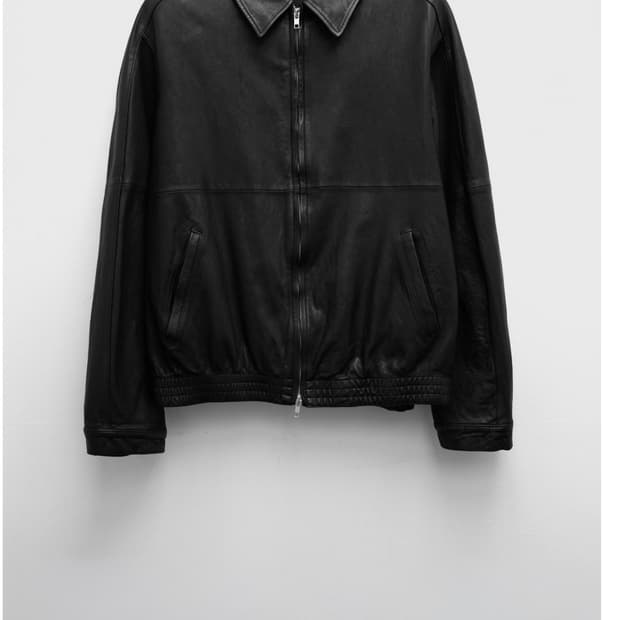 유스 워시드 레더 블루종 L사이즈 팝니다