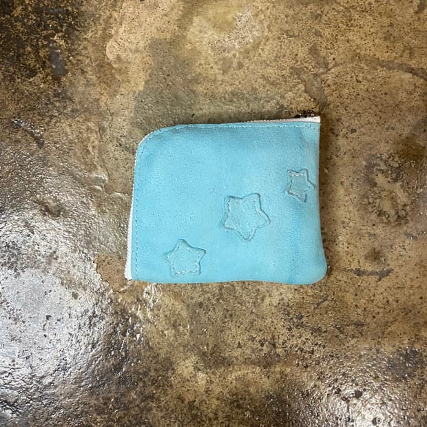 빈티지 고트스킨 미니 지퍼 지갑