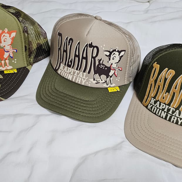 캐피탈 트러커캡 오사카 한정 카키&베이지