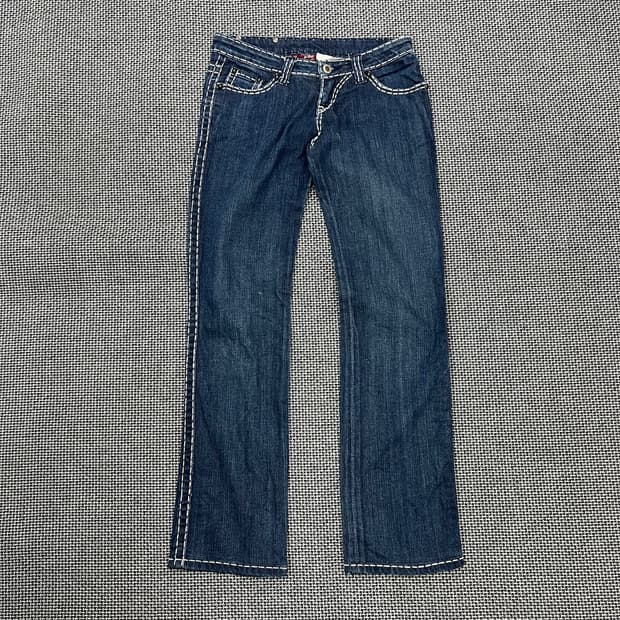 빈티지 자수 스티치 데님팬츠