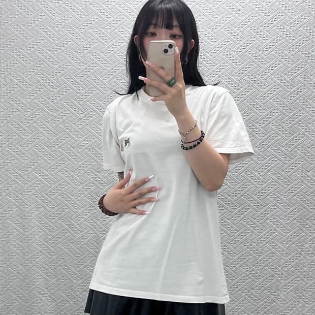 메종키츠네 빈티지 캐주얼 더블 폭스 헤드 반팔티 M C12225