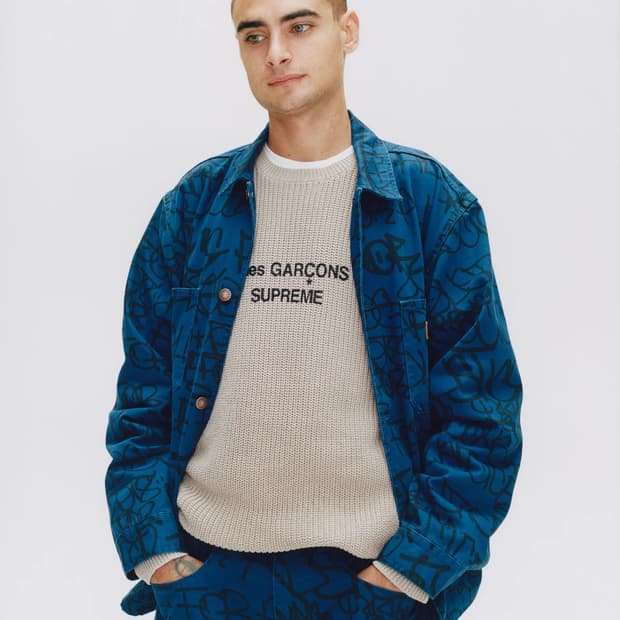 18FW 슈프림 꼼데가르송 shirt 스웨터 TAN L size