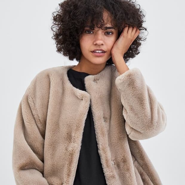 ZARA 자라 에코 퍼 자켓