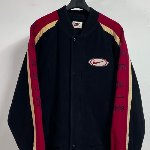 90s 나이키 사이드 헤비 울 바시티 자켓 (on.454)