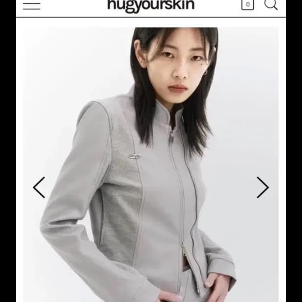 허그유어스킨 더블지퍼레더 셋업