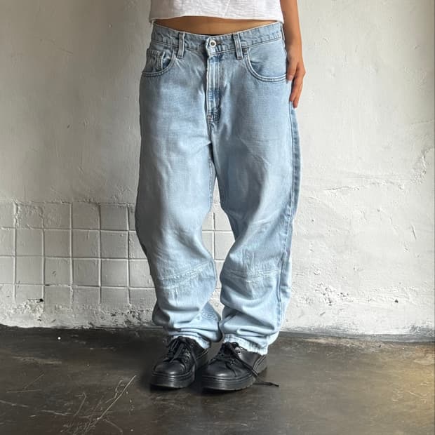 Levi’s 실버탭 루즈핏 데님 팬츠 연청 빈티지 데님 