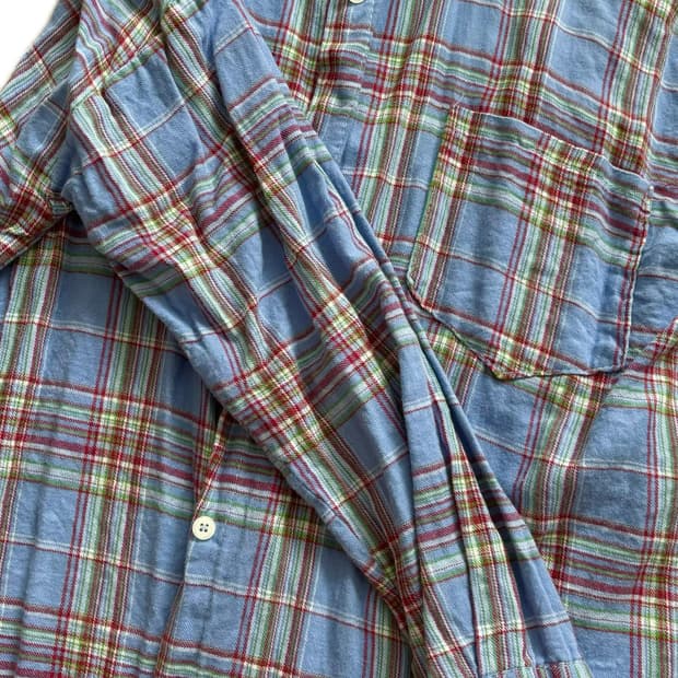 빈티지 체크 셔츠