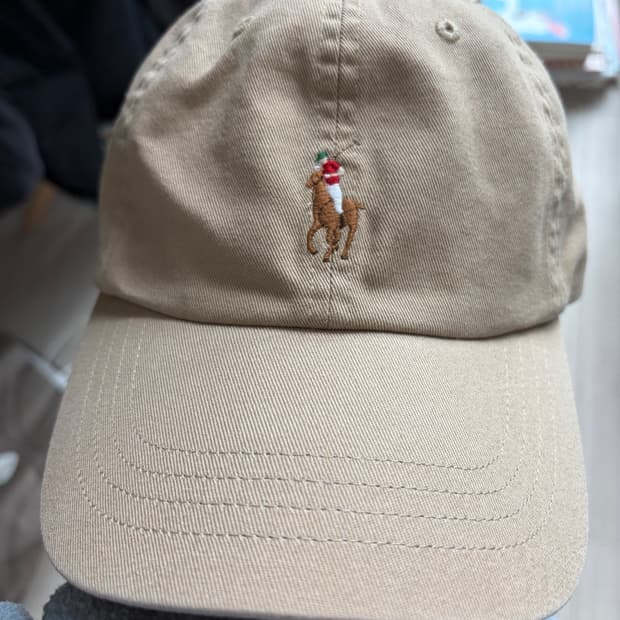 폴로 모자 베이지