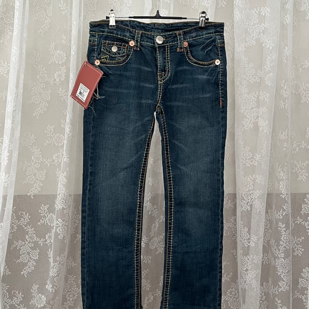 M) 새상품 트루릴리전 로우라이즈 부츠컷 데님 청바지