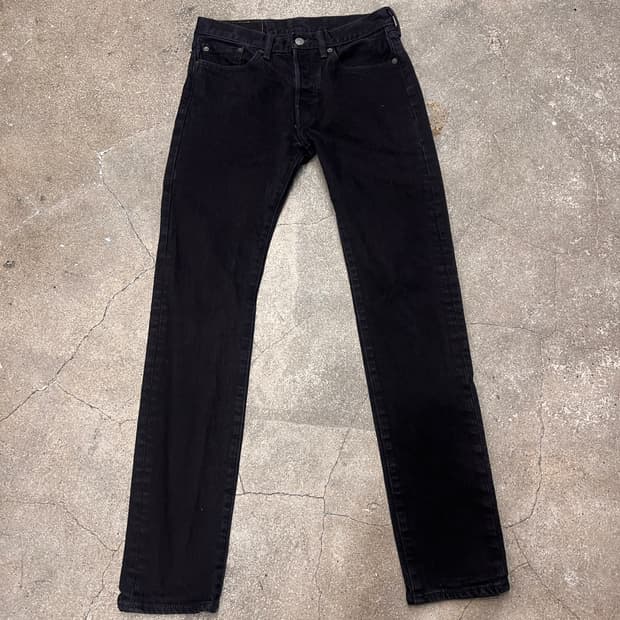 리바이스501 스키니 블랙진