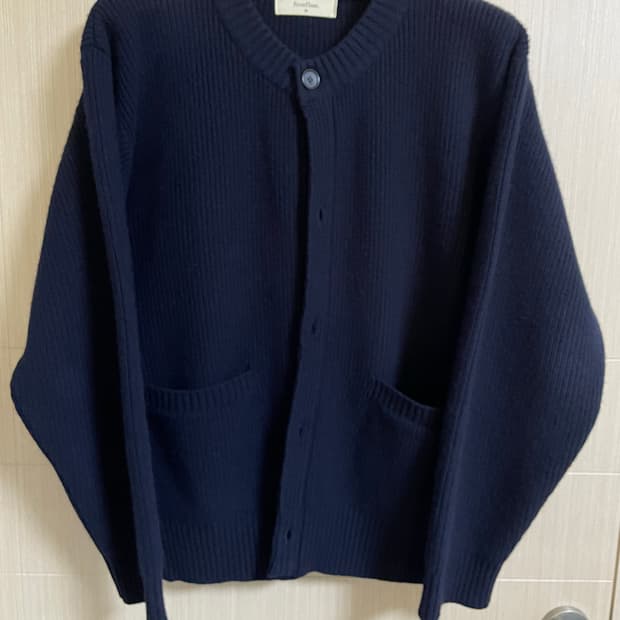 퍼스트플로어 / 라운드넥 니트 가디건 / 다크네이비 / 50
