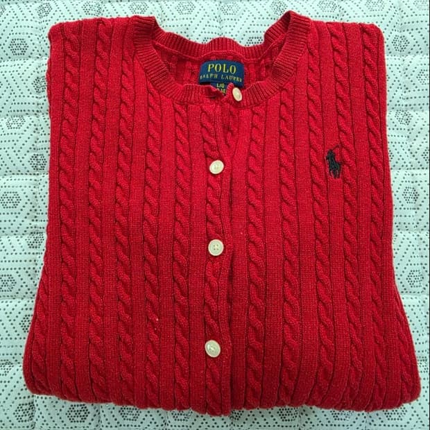 폴로 랄프로렌 케이블 니트 가디건 ~44반