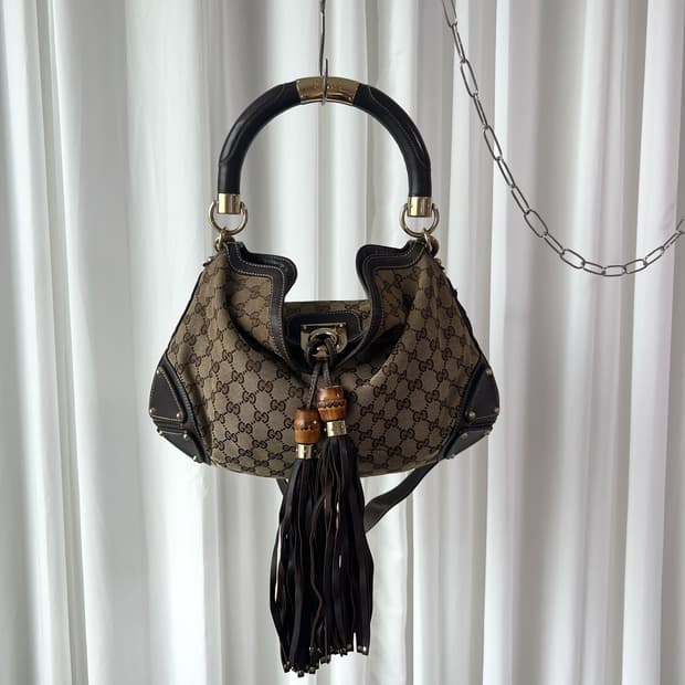 구찌 인디 뱀부 숄더백