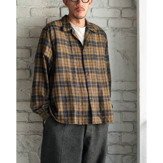26ss THOM OPEN-COLLAR SHIRT