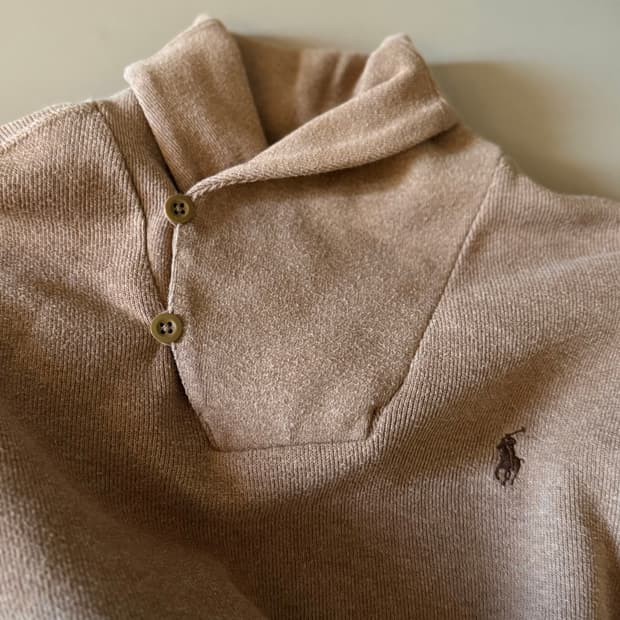 Polo by Ralph Lauren 숄 칼라 버튼 니트