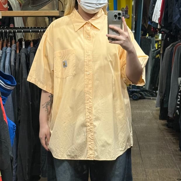 [HI] 칼하트 반팔 셔츠 오렌지 