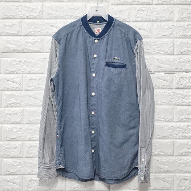 택포) 라코스테 LIVE 헨리넥 데님 셔츠 95