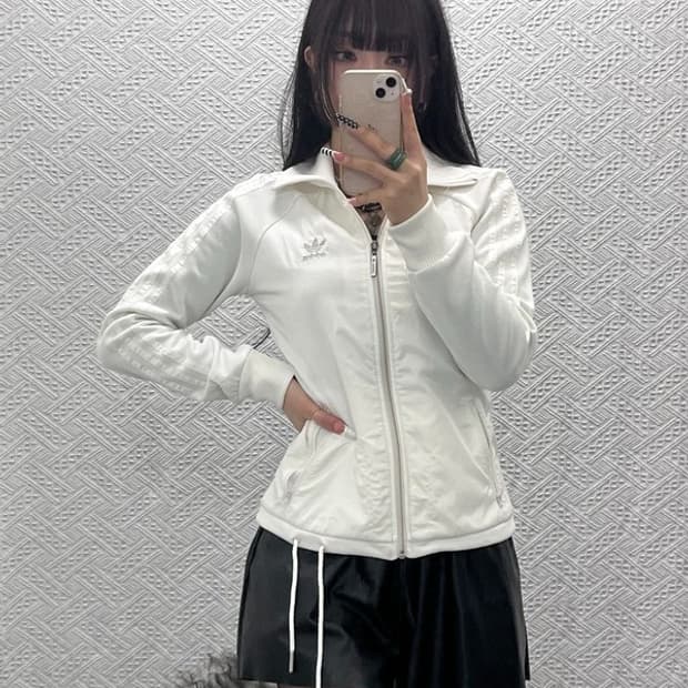 아디다스 레트로 희귀 파이어버드 바람막이 져지 집업 90 C10186