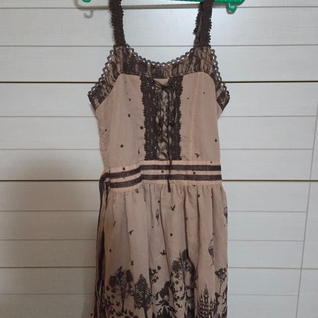 엑시즈팜 브라운 원피스 Axes feeme 고딕 빈티지 라떼