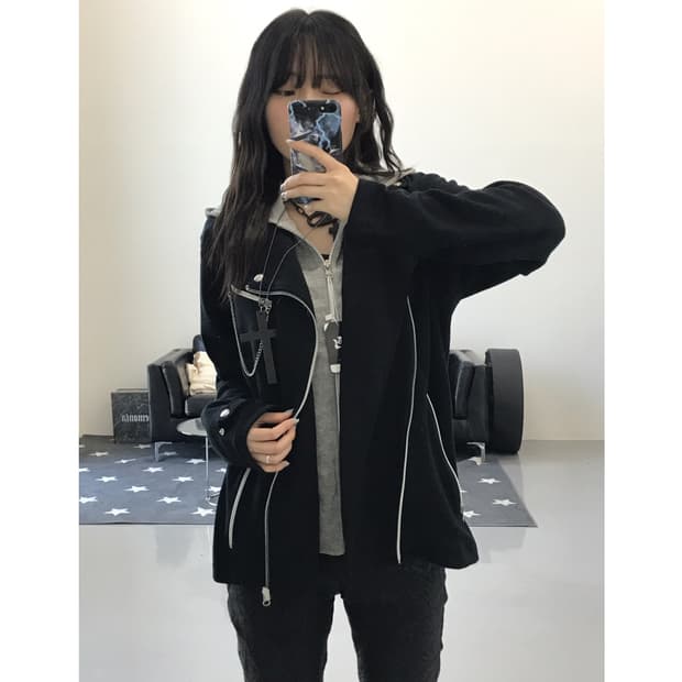 Jpn Y2k Rock chic Zip Up Hoodies