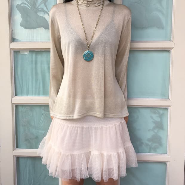 Glitter high neck sleeve