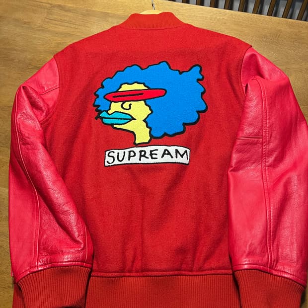 17FW Supreme gonz 레더 바시티