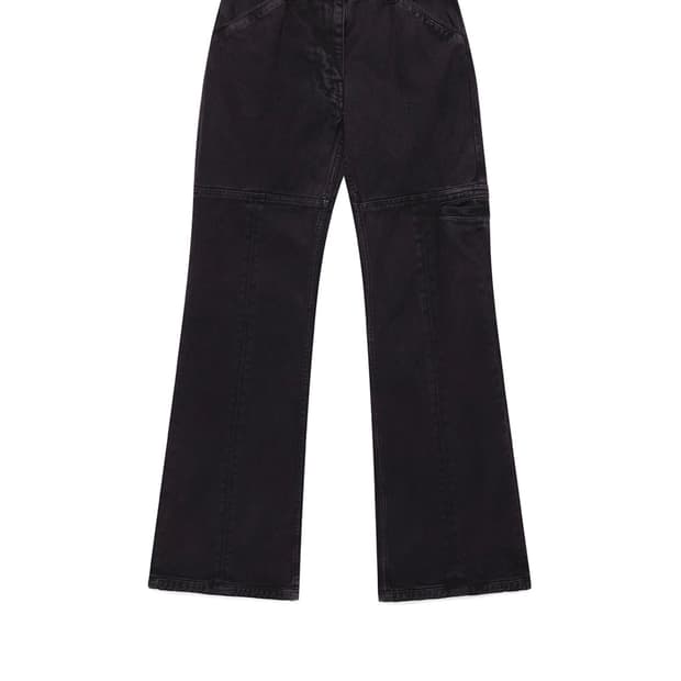 Symm Side Pocket Flared Pants (Dyed Blac