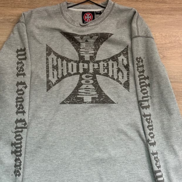 West coast choppers 그레이 와플 롱 슬리브 L
