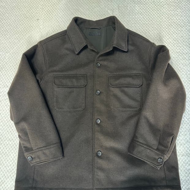 유니클로 오버셔츠 자켓 다크브라운 3XL