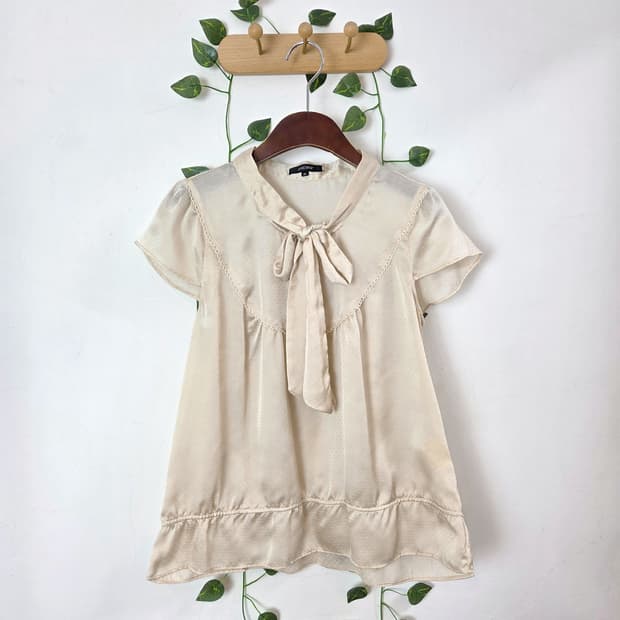 리본 홍콩 블라우스