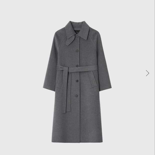 룩캐스트 레글런 캐시미어 코트 (차콜)