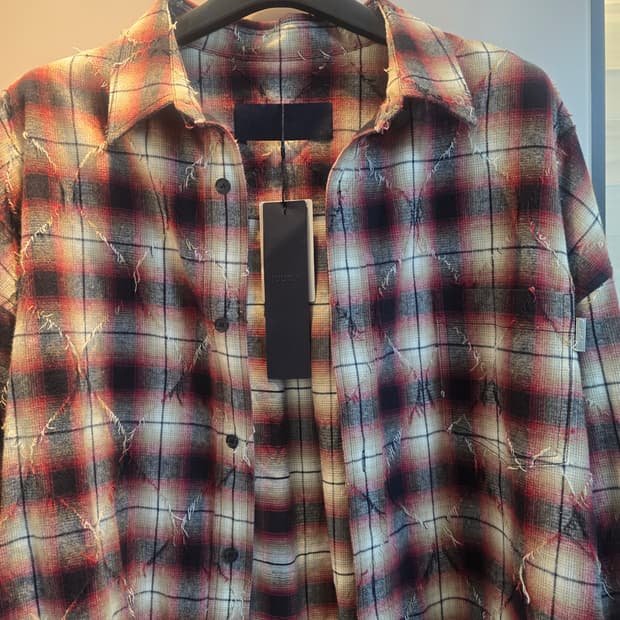 준지/25ss아가일레드셔츠/50