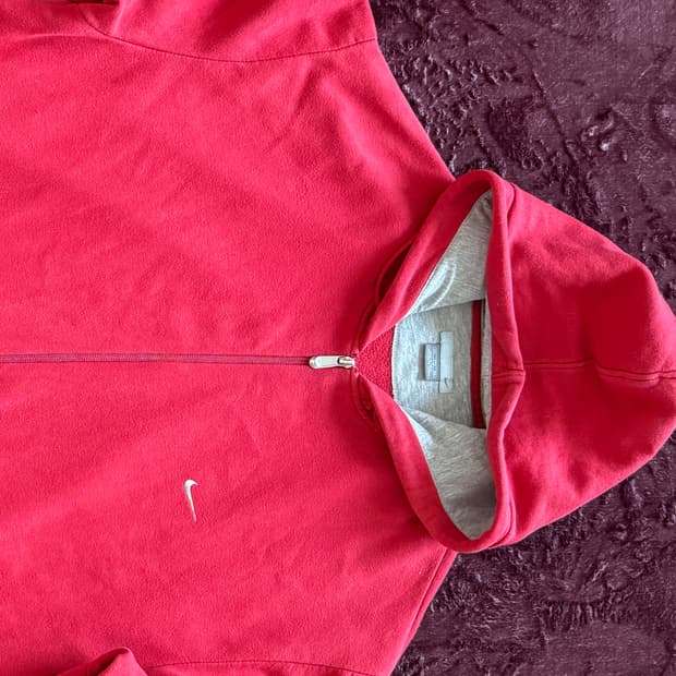 00s Nike Small Swoosh Red Hood Zip-Up